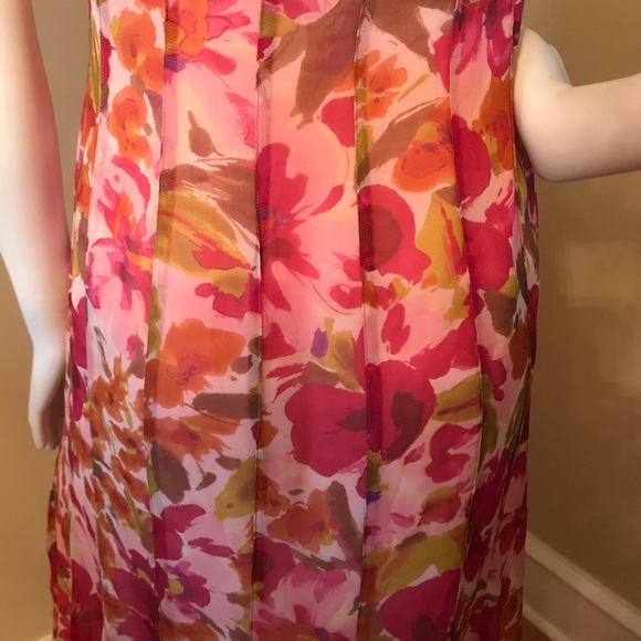 ANNE KLEIN Pink Floral Maxi Dress - Picture 6 of 8